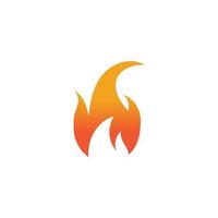modelo de design de ilustração de ícone de vetor de fogo de chama quente