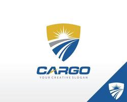 design de logotipo de caminhão. entrega expressa rápida e vetor de design de logotipo de logística