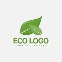 design de modelo de logotipo verde eco amigável vetor