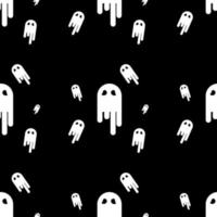 padrão sem emenda de fundo fantasma de halloween, para ser usado como um cartão de felicitações ou papel de parede. vetor