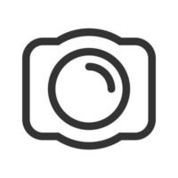 ícone de câmera em moderno estilo plano isolado em fundo cinza. símbolo da câmera para o design do seu site, logotipo, aplicativo, interface do usuário. ilustração vetorial, eps10. vetor