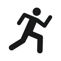 ícone de corrida rápida de pessoas, cor de ilustração vetorial de estilo plano de sinal de corrida editável vetor