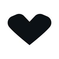 coração, símbolo do design moderno de estilo simples de ícone de amor isolado no fundo em branco. ilustração vetorial. vetor