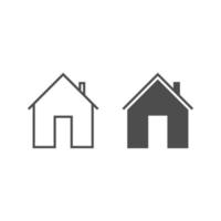 ícone de casa - símbolo da cor de estilo plano de vetor de casa editável