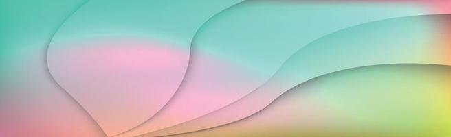 gradiente multicolorido de luz de fundo web abstrato panorâmico - vetor
