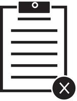 cancelar o ícone de formulário em fundo branco. estilo plano. Cancele o ícone do formulário para o design do seu site, logotipo, aplicativo, interface do usuário. cancelar o símbolo do formulário. vetor