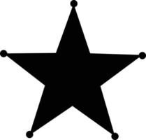 ícone de estrela do xerife. signo de xerife. vetor