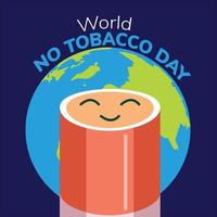 cartaz de ilustração vetorial ou banner para o dia mundial sem tabaco vetor