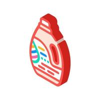 ilustração em vetor ícone isométrico de detergente de preservação de cor