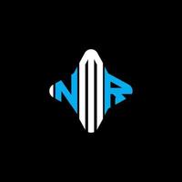 design criativo do logotipo da carta nmr com gráfico vetorial vetor