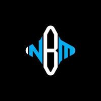 design criativo do logotipo da carta nbm com gráfico vetorial vetor