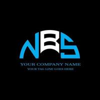 design criativo do logotipo da carta nbs com gráfico vetorial vetor