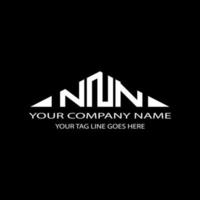 design criativo do logotipo da carta nnn com gráfico vetorial vetor