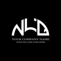 design criativo do logotipo da letra nlq com gráfico vetorial vetor