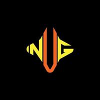 design criativo do logotipo da carta nug com gráfico vetorial vetor
