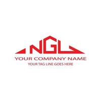 design criativo do logotipo da letra ngu com gráfico vetorial vetor