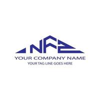 design criativo do logotipo da carta nfz com gráfico vetorial vetor