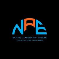 design criativo do logotipo da carta npe com gráfico vetorial vetor