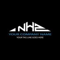 design criativo do logotipo da carta nhz com gráfico vetorial vetor