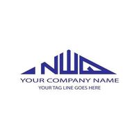 design criativo do logotipo da letra nwq com gráfico vetorial vetor