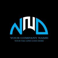 design criativo do logotipo da letra nnd com gráfico vetorial vetor