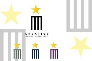 design de logotipo de pilar de coluna de construção, ilustração vetorial de estrutura de construção vetor