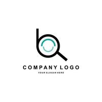 logotipo da letra br, ilustração do alfabeto do design inicial da marca da empresa, camisetas, serigrafia, adesivos vetor