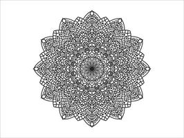 padrão de círculo em forma de mandala para henna, mehndi, tatuagens, ornamentos decorativos em estilo étnico oriental, páginas de livros para colorir. vetor