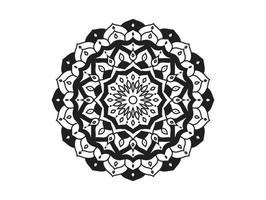 padrão de círculo em forma de mandala para henna, mehndi, tatuagens, ornamentos decorativos em estilo étnico oriental, páginas de livros para colorir. vetor