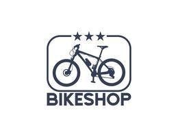 loja de bicicletas logotipo de silhueta de bicicleta vetor