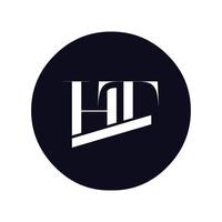 logotipo da letra inicial ht - logotipo comercial mínimo vetor