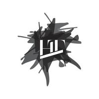 logotipo da letra inicial ht - logotipo comercial mínimo vetor