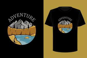 design de camiseta vintage retrô de aventura