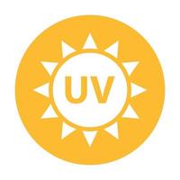 ícone de radiação uv símbolo de luz ultravioleta solar para design gráfico, logotipo, site, mídia social, aplicativo móvel, ilustração de interface do usuário. vetor