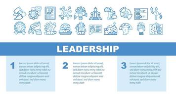 vetor de cabeçalho de aterrissagem de habilidade de negócios líder de liderança