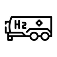 ilustração vetorial de ícone de linha de hidrogênio de tanque vetor