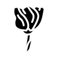 ilustração vetorial de ícone de glifo de flor de lisianthus vetor
