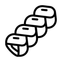 ilustração vetorial de ícone de linha de comida assada de pão vetor