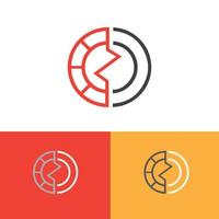 ícones de design de logotipo aleatório vetor