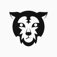 conceito de logotipo de cabeça de tigre. silhueta, mascote estilo criativo, plano e simples. adequado para logotipo, ícone, símbolo e sinal. como design de camiseta ou logotipo de animal vetor