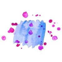 mancha de aquarela vetor colorido isolado abstrato. elemento grunge para design de papel