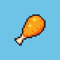 arte de pixel de coxa de frango frito de vetor editável flexível para desenvolvimento de jogos, design gráfico, ativos de sites e muito mais.