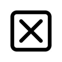 ícone errado ou logotipo isolado sinal símbolo ilustração vetorial vetor
