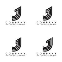 design de ícone de logotipo de letra j de monograma abstrato criativo vetor