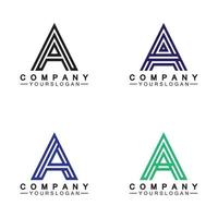 carta um design de logotipo de monograma, logotipos de identidade de marca projeta modelo de ilustração vetorial vetor