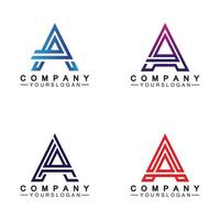 carta um design de logotipo de monograma, logotipos de identidade de marca projeta modelo de ilustração vetorial vetor