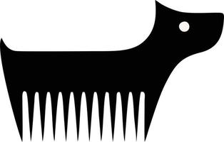 logotipo de pente de cachorro vetor