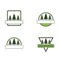 ilustração de floresta de pinheiros vetor