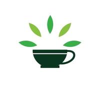 logotipo de chá fresco vetor