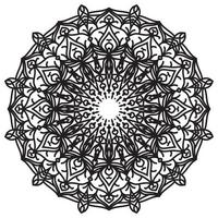 contorno de arte de mandala abstrato circular design básico decoração de vetor espiritual